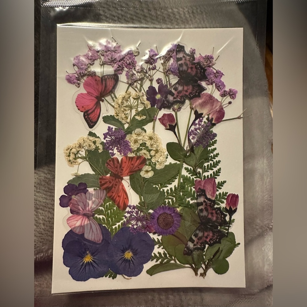 Floral and Butterfly Sticker Sheet